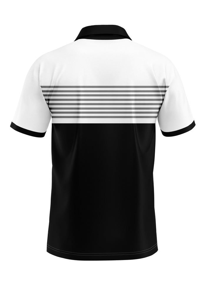 Men's slim-fit polo shirt with striped design