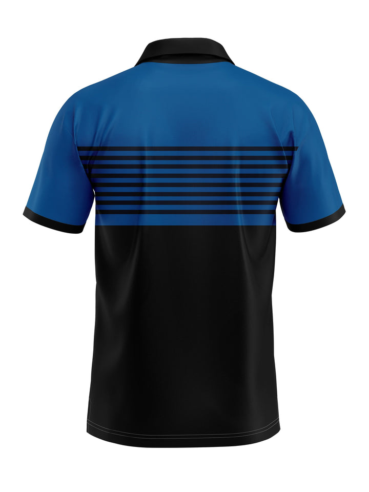 Men's slim-fit polo shirt with striped design